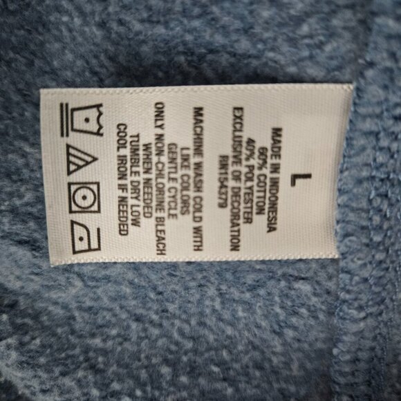 Junior Girls Aeropostale Full Zip-Up Eighty Seven Blue Large Hooded Sweatshirt - Picture 6 of 8